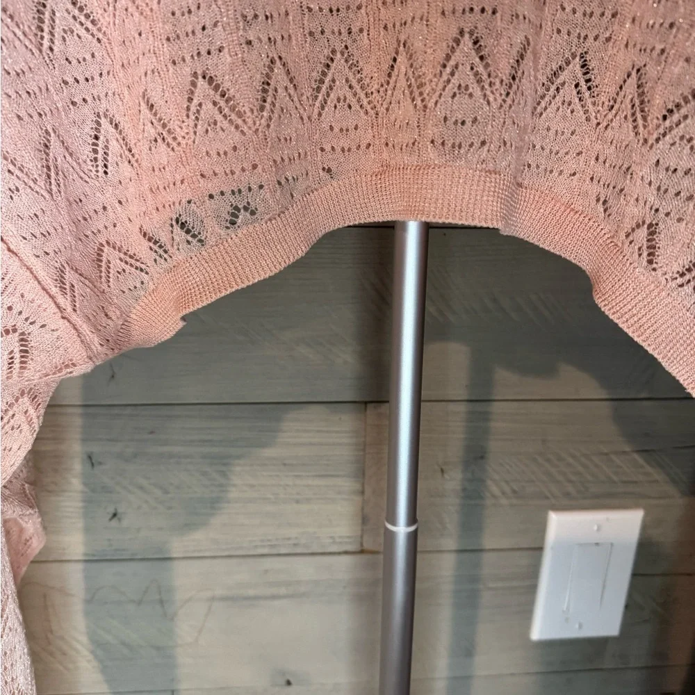 Zara Pink Lace Knit Women's Top